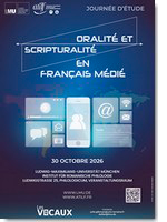 Affiche JE Oralité et scripturalité en français médié