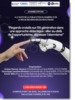 Affiche JE Regards croisés sur l'IA générative dans une approche didactique: aller au-delà de l'opportunisme, dépasser l'alarmisme