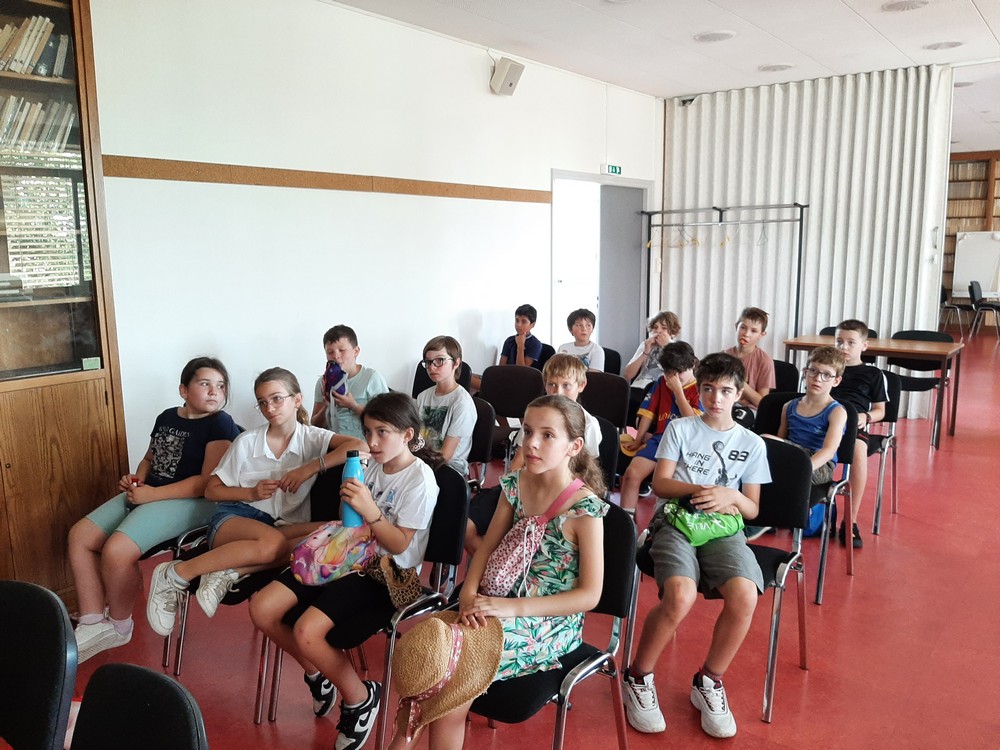 Accueil d'une des classes lauréates à l'ATILF
