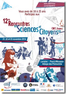 Affiche Rencontres européennes CNRS Jeunes Sciences et Citoyens