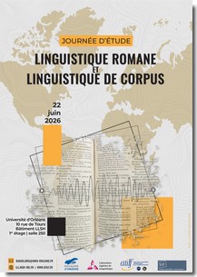 Affiche JE Linguistique romane et linguistique de corpus